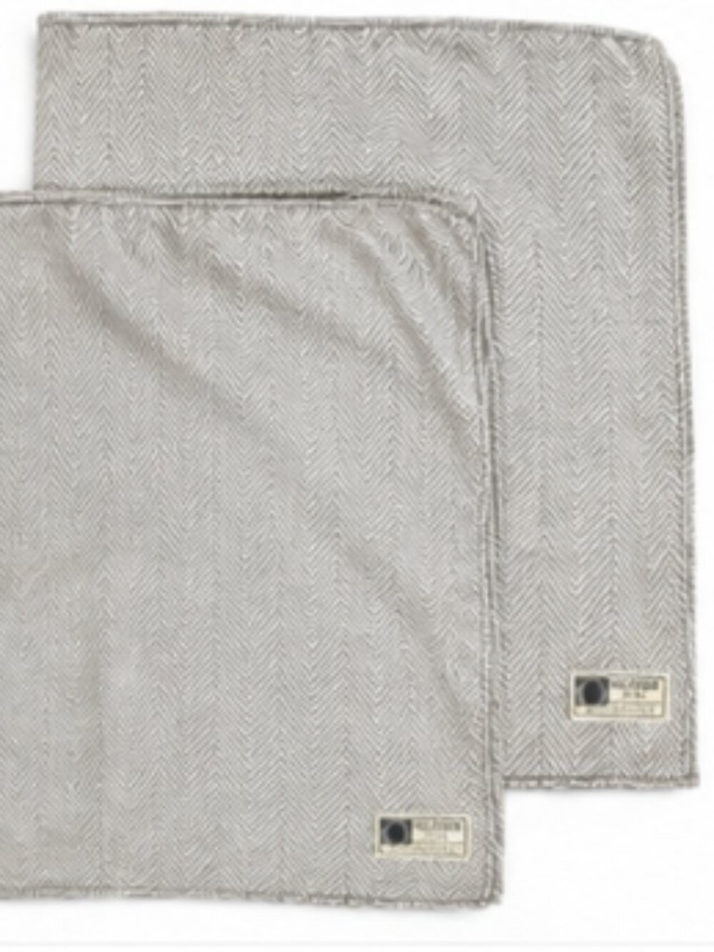 Tommy Hilfiger Qty 2 Gray Herringbone Pillow Cover | Sham euro size (26x26)